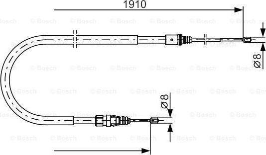 BOSCH 1 987 482 323 - Cable, parking brake parts5.com