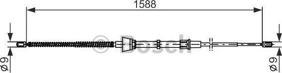 BOSCH 1 987 482 266 - Жило, ръчна спирачка parts5.com