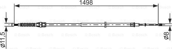 BOSCH 1 987 482 789 - Cablu, frana de parcare parts5.com