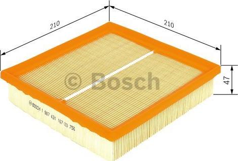 BOSCH 1 987 431 167 - Filtru, aer habitaclu parts5.com