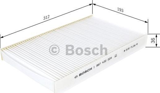 BOSCH 1 987 432 024 - Szűrő, utastér levegő parts5.com