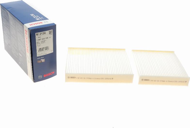 BOSCH 1 987 432 136 - Filter, vazduh unutrašnjeg prostora parts5.com