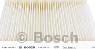 BOSCH 1 987 432 121 - Filtro, aire habitáculo parts5.com