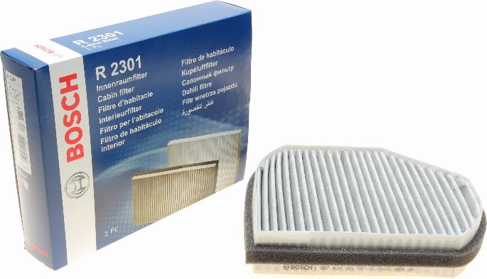 BOSCH 1 987 432 301 - Filter, zrak notranjega prostora parts5.com