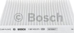 BOSCH 1 987 432 273 - Filtro, aire habitáculo parts5.com