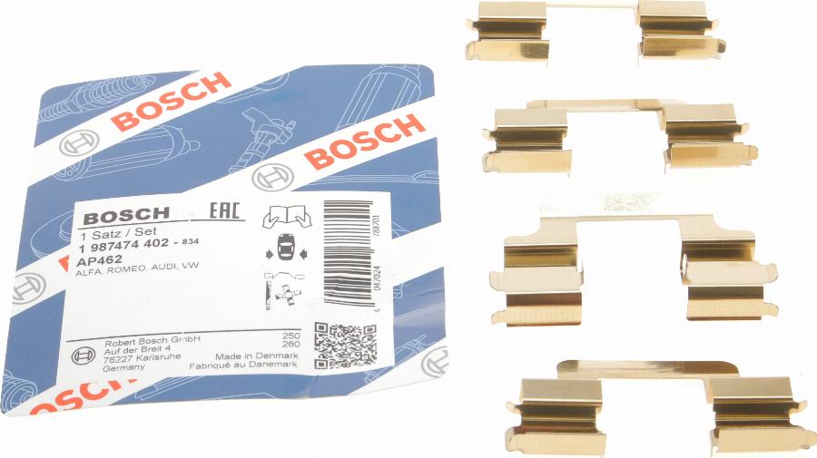 BOSCH 1 987 474 402 - Set accesorii, placute frana parts5.com