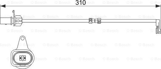 BOSCH 1 987 474 506 - Warning Contact, brake pad wear parts5.com