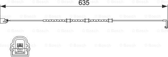 BOSCH 1 987 474 515 - Styk ostrzegawczy, zużycie okładzin hamulcowych parts5.com