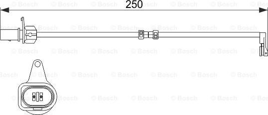 BOSCH 1 987 474 510 - Contact d'avertissement, usure des plaquettes de frein parts5.com