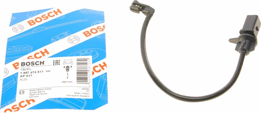 BOSCH 1 987 474 517 - Warning Contact, brake pad wear parts5.com