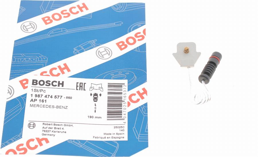 BOSCH 1 987 474 577 - Senzor de avertizare,uzura placute de frana parts5.com