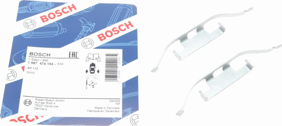 BOSCH 1 987 474 154 - Set accesorii, placute frana parts5.com