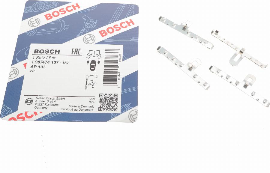 BOSCH 1 987 474 137 - Set accesorii, placute frana parts5.com