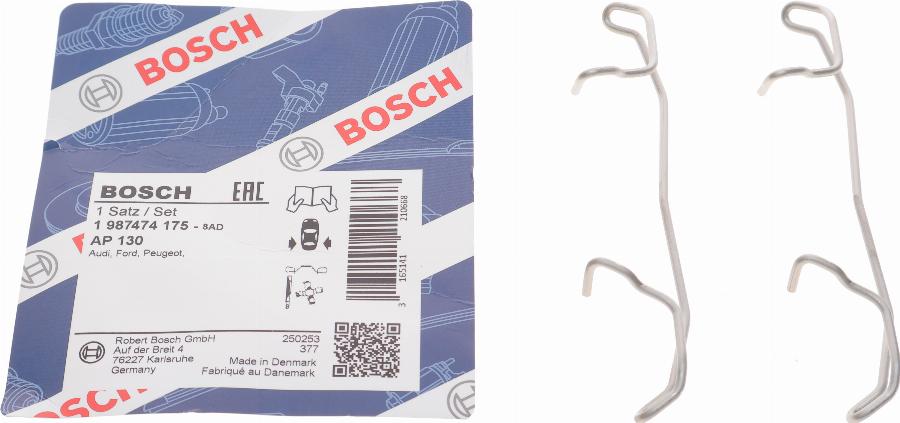 BOSCH 1 987 474 175 - Komplet pribora, pločica disk kočnice parts5.com