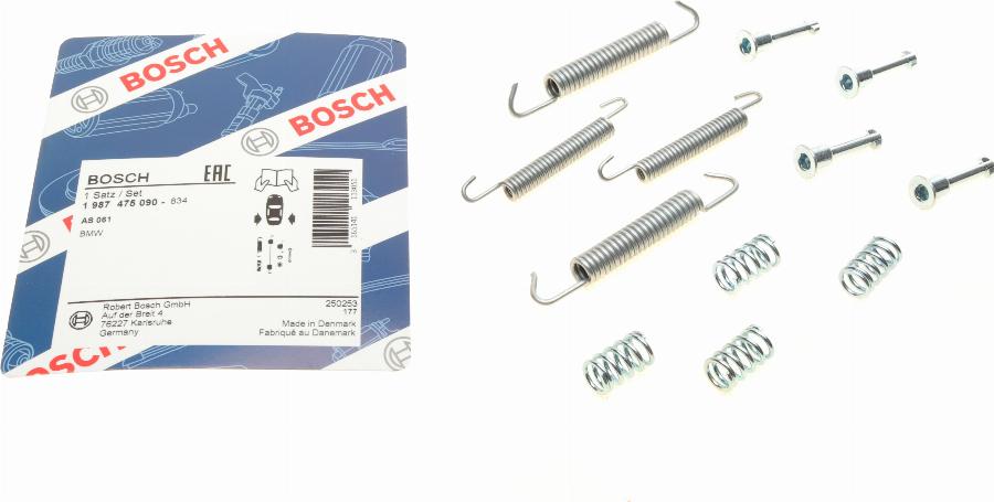 BOSCH 1 987 475 090 - Kompletni pribor, zavorne celjusti rocne zavore parts5.com