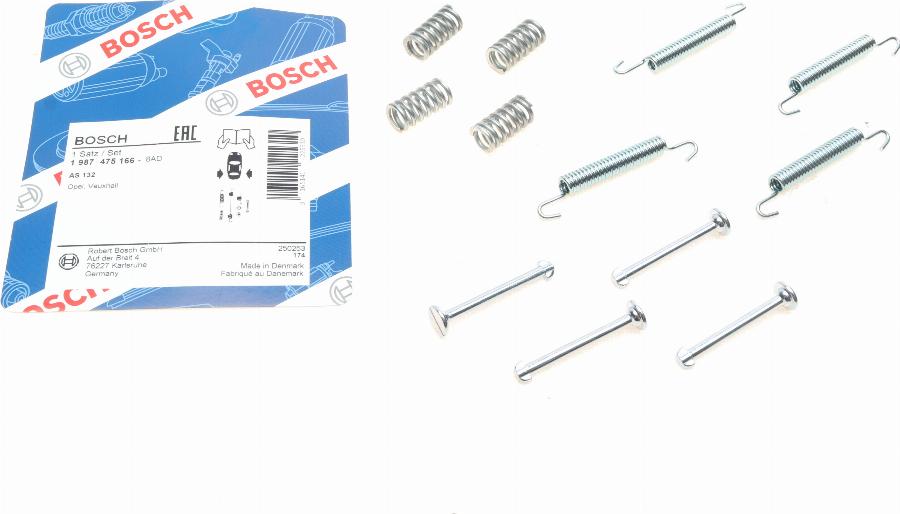 BOSCH 1 987 475 166 - Set accesorii, saboti frana parcare parts5.com