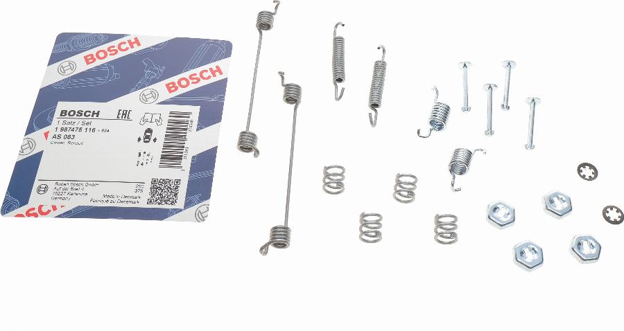 BOSCH 1 987 475 116 - Zestaw dodatków, szczęki hamulcowe parts5.com