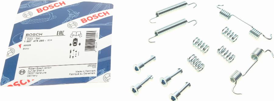 BOSCH 1 987 475 280 - Juego de accesorios, zapatas de freno de estacionamiento parts5.com