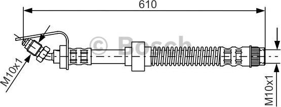 BOSCH 1 987 476 907 - Ελαστικός σωλήνας φρένων parts5.com