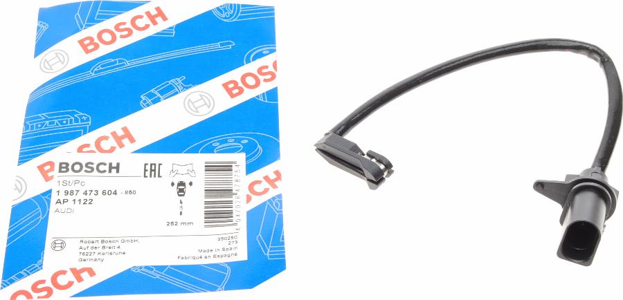 BOSCH 1 987 473 604 - Senzor de avertizare,uzura placute de frana parts5.com