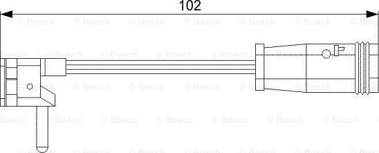 BOSCH 1 987 473 019 - Contact d'avertissement, usure des plaquettes de frein parts5.com