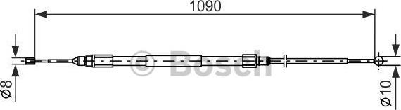 BOSCH 1 987 477 949 - Cable, parking brake parts5.com