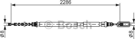 BOSCH 1 987 477 569 - Ντίζα, φρένο ακινητοποίησης parts5.com