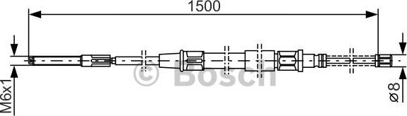 BOSCH 1 987 477 168 - Cablu, frana de parcare parts5.com