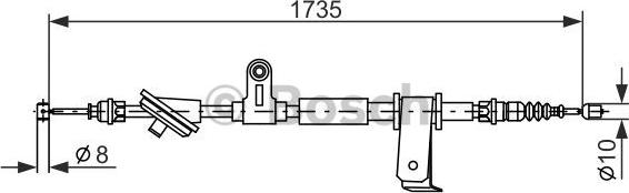 BOSCH 1 987 477 112 - Cablu, frana de parcare parts5.com