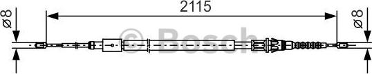 BOSCH 1 987 477 775 - Cablu, frana de parcare parts5.com