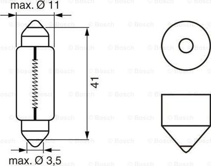 BOSCH 1 987 301 014 - Żarówka, oświetlenie wnętrza parts5.com