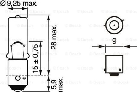 BOSCH 1 987 301 035 - Λυχνία, φλας parts5.com