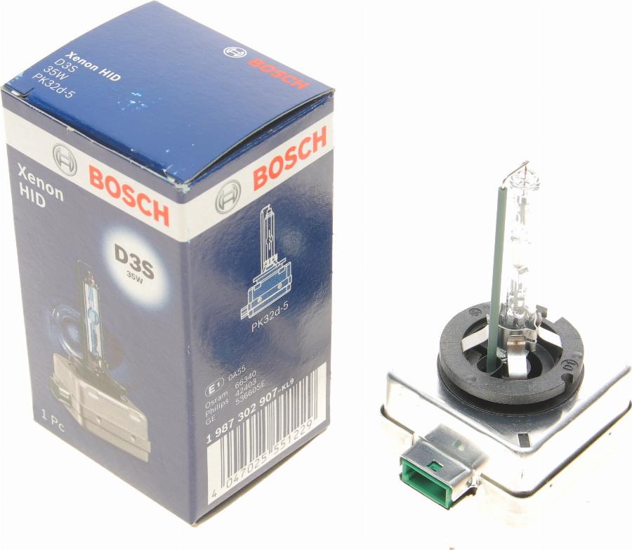 BOSCH 1 987 302 907 - Крушка с нагреваема жичка, фар за дълги светлини parts5.com