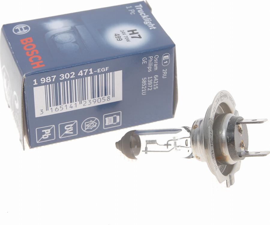 BOSCH 1 987 302 471 - Żarówka, reflektor dalekosiężny parts5.com