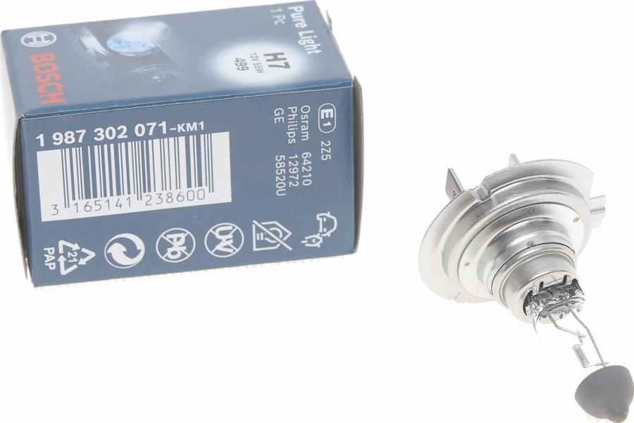 BOSCH 1 987 302 071 - Lámpara, faro de carretera parts5.com