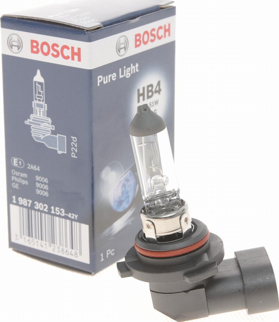 BOSCH 1 987 302 153 - Крушка с нагреваема жичка, фар за дълги светлини parts5.com