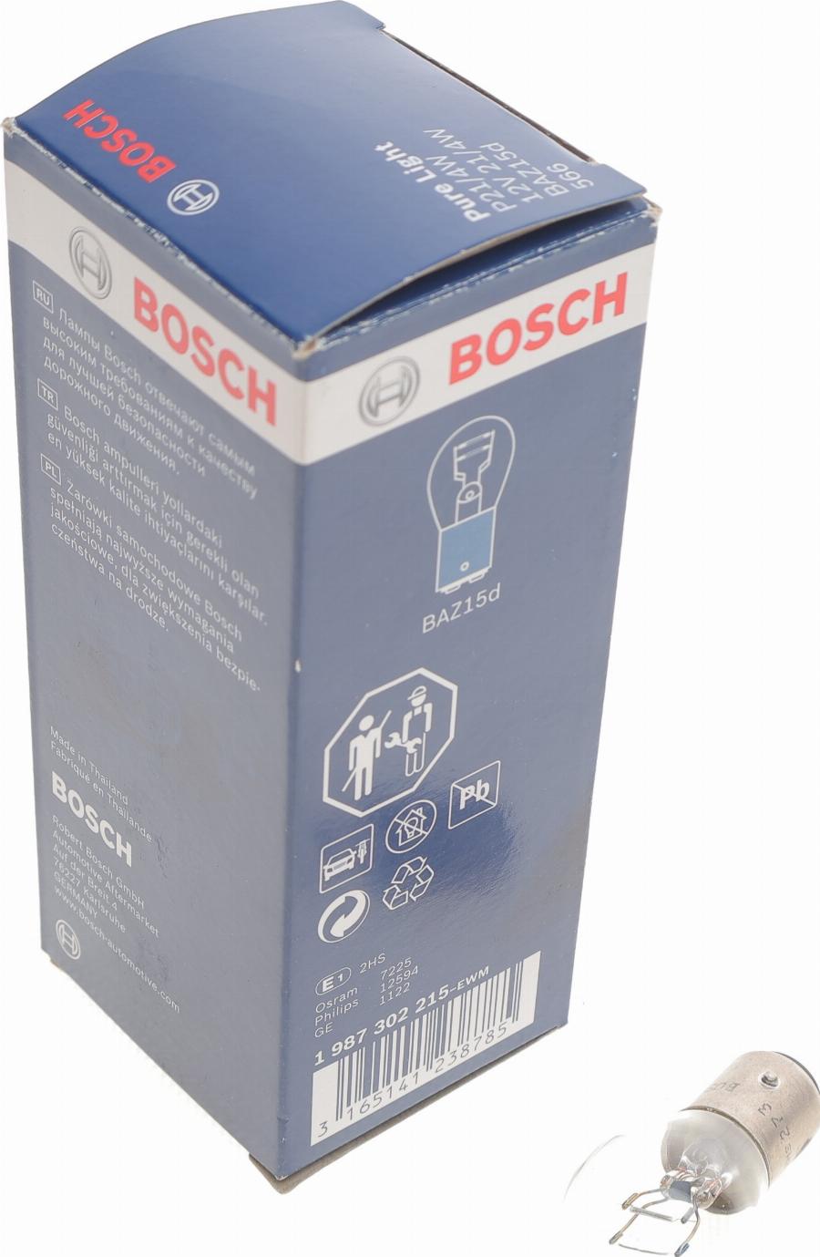 BOSCH 1 987 302 215 - Żarówka, światła STOP parts5.com