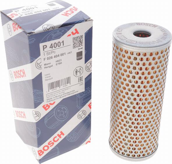 BOSCH F 026 404 001 - Filtro hidráulico, dirección parts5.com