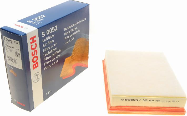 BOSCH F 026 400 052 - Air Filter parts5.com