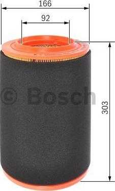 BOSCH F 026 400 370 - Filtr powietrza parts5.com