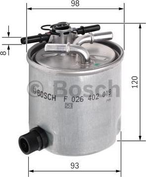 BOSCH F 026 402 019 - Kraftstofffilter parts5.com