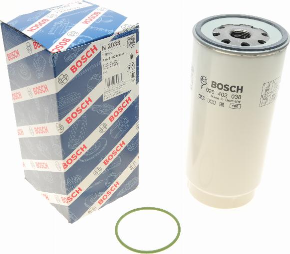 BOSCH F 026 402 038 - Горивен филтър parts5.com