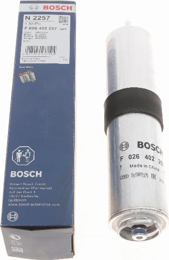 BOSCH F 026 402 257 - Filtru combustibil parts5.com