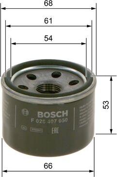 BOSCH F 026 407 050 - Filtro de aceite parts5.com