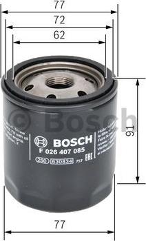 BOSCH F 026 407 085 - Filtre à huile parts5.com