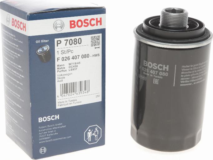 BOSCH F 026 407 080 - Filtar za ulje parts5.com