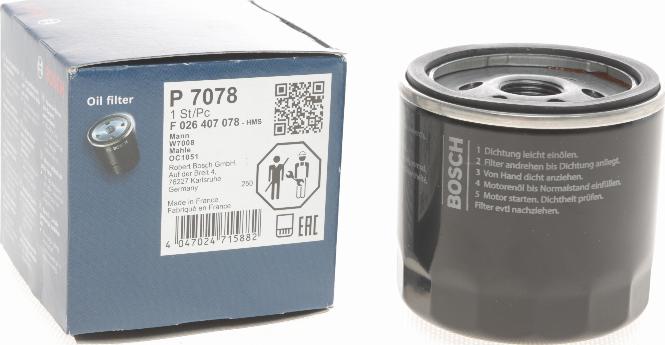 BOSCH F 026 407 078 - Yağ filtresi parts5.com