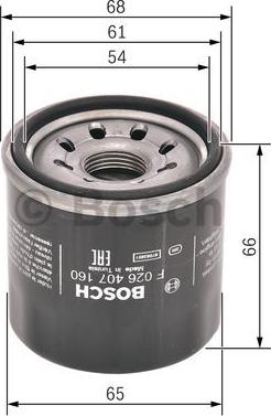 BOSCH F 026 407 160 - Oil Filter parts5.com