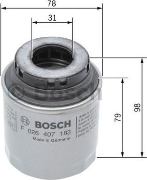 BOSCH F 026 407 183 - Ölfilter parts5.com