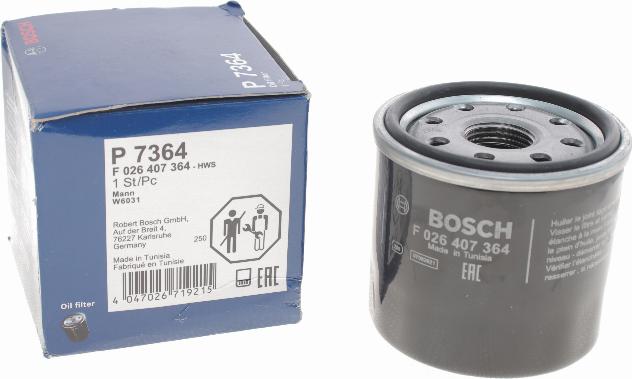 BOSCH F 026 407 364 - Olejový filtr parts5.com